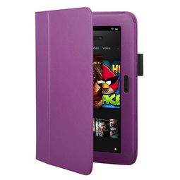 翊可wip47 Kindle Fire HD支架保護套 紫色炫彩，便攜防護新選擇